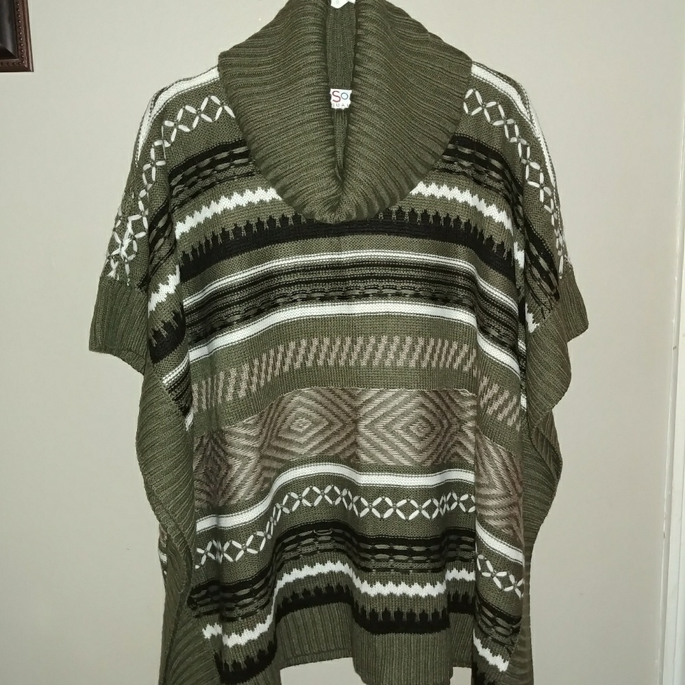 🍁🍂Oso Casual Cowl neck Sweater Poncho🍂🍁